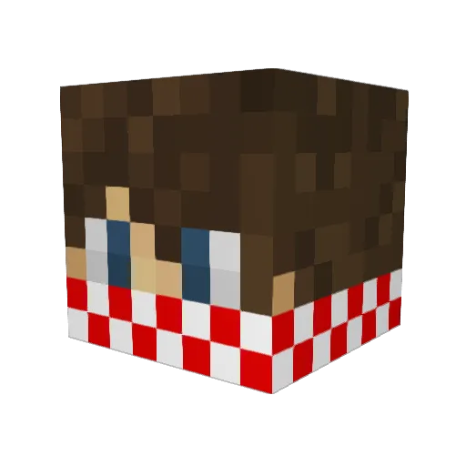 EpicAbdalrhman Minecraft avatar head, 3D render