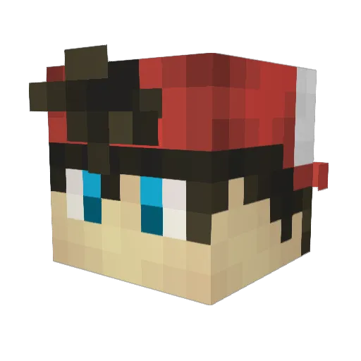 EpicAldrin Minecraft avatar head, 3D render