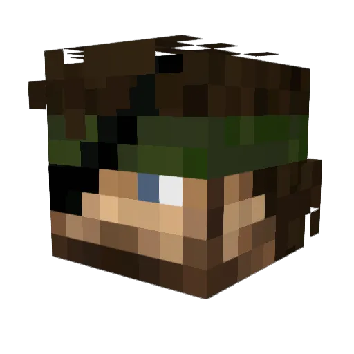 EpicBanano Minecraft avatar head, 3D render