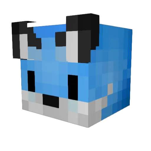 EpicBlue36 Minecraft avatar head, 3D render