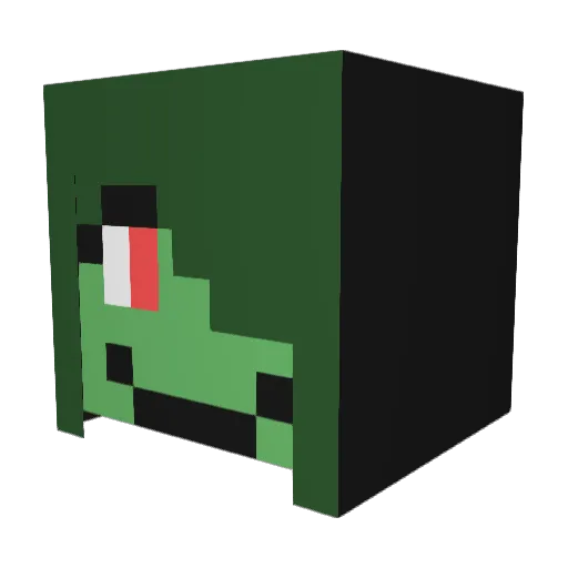 EpicBruhSans Minecraft avatar head, 3D render