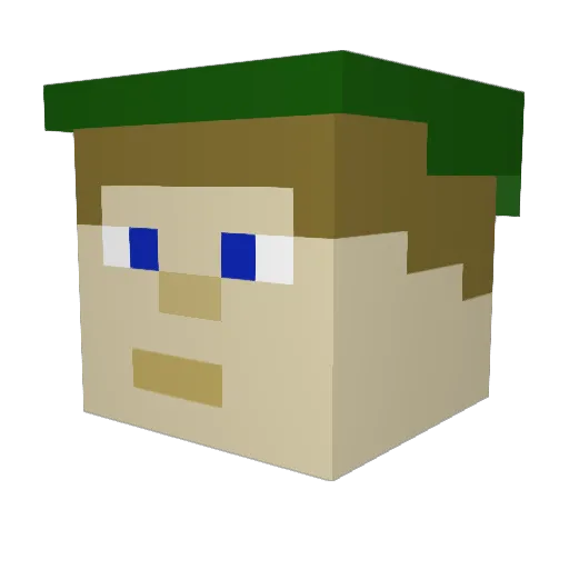 EpicDJK Minecraft avatar head, 3D render