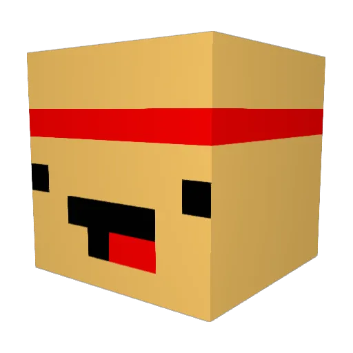 EpicDuna Minecraft avatar head, 3D render