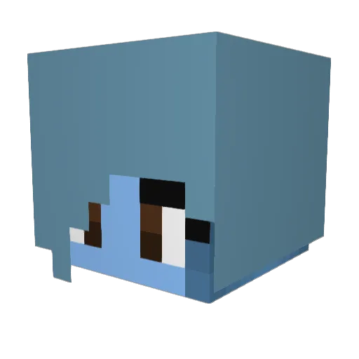 EpicFoks Minecraft avatar head, 3D render