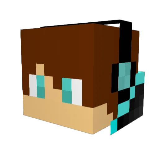 EpicGamer2879 Minecraft avatar head, 3D render