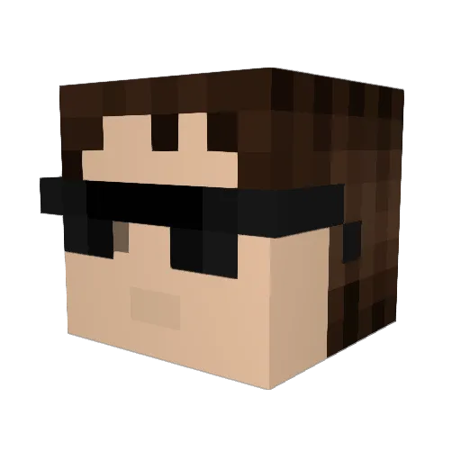 EpicGamerAbbot Minecraft avatar head, 3D render