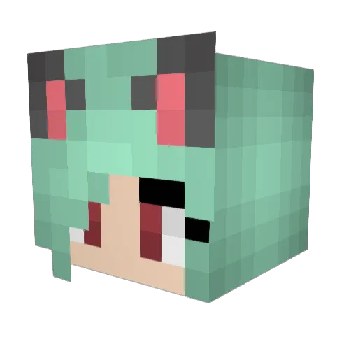 EpicGamerGirl77 Minecraft avatar head, 3D render