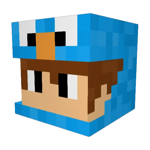 EpicGertje Minecraft avatar head, 3D render