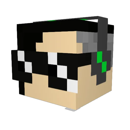 EpicGod Minecraft avatar head, 3D render