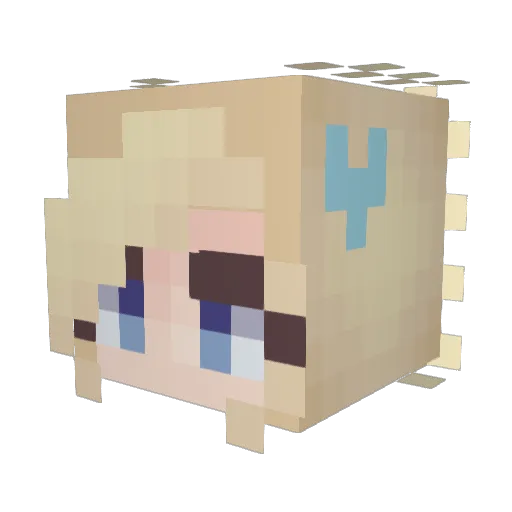 EpicGracie Minecraft avatar head, 3D render