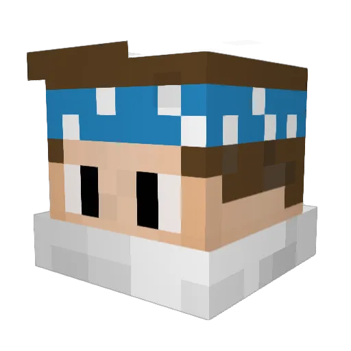 EpicGuy Minecraft avatar head, 3D render