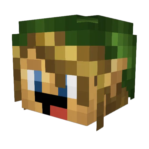 EpicHeroLink0 Minecraft avatar head, 3D render