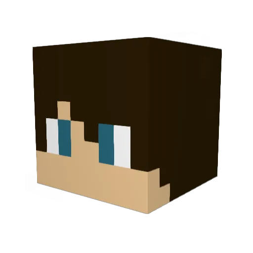 EpicLaptop Minecraft avatar head, 3D render