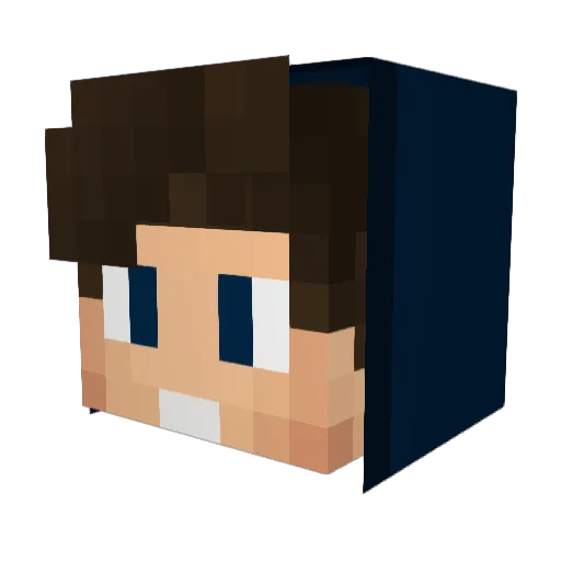 EpicLuci Minecraft avatar head, 3D render