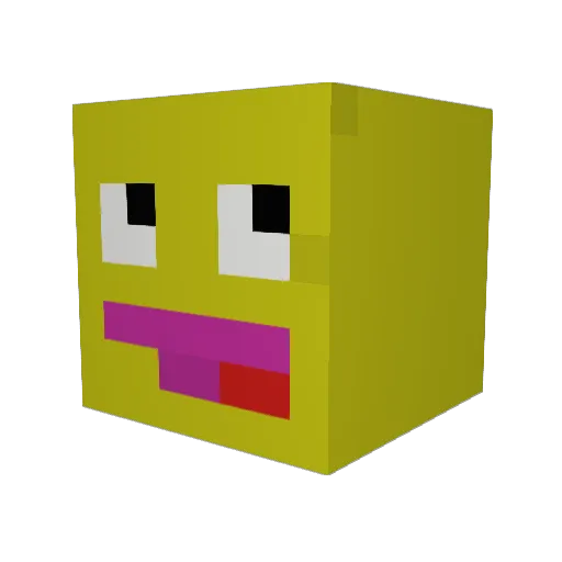 EpicLuck Minecraft avatar head, 3D render