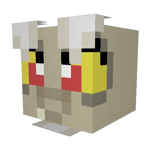 EpicMann100 Minecraft avatar head, 3D render