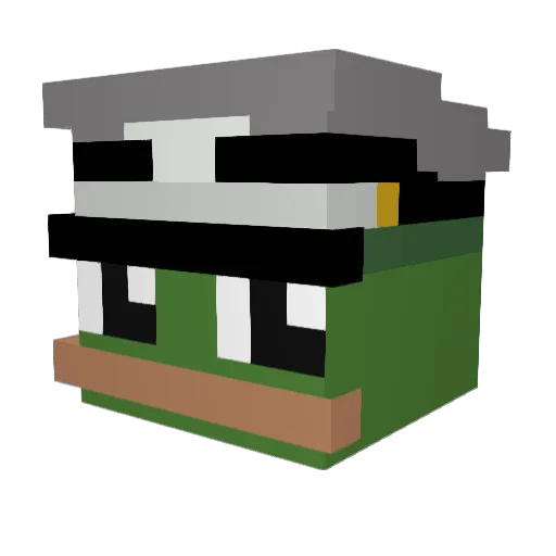 EpicMarw787 Minecraft avatar head, 3D render