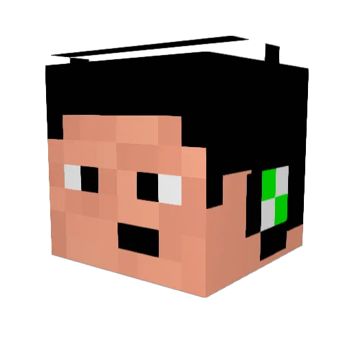 EpicMcCombat Minecraft avatar head, 3D render