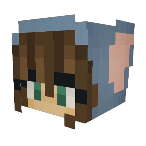 EpicNameFail Minecraft avatar head, 3D render
