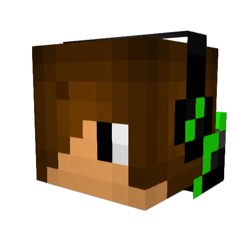 EpicNessSource Minecraft avatar head, 3D render