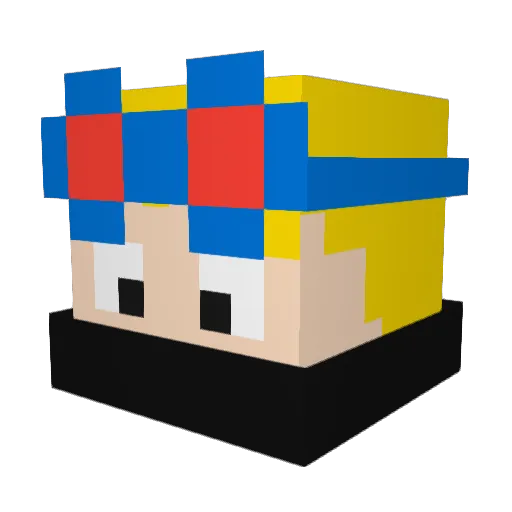 EpicRacoon9 Minecraft avatar head, 3D render