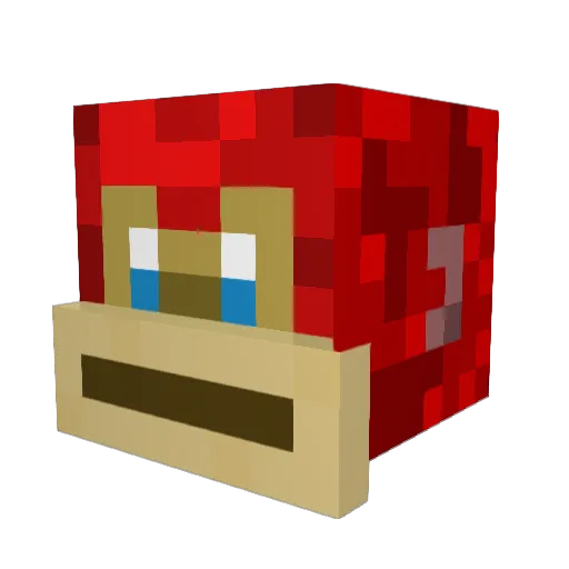EpicRedMonkey Minecraft avatar head, 3D render