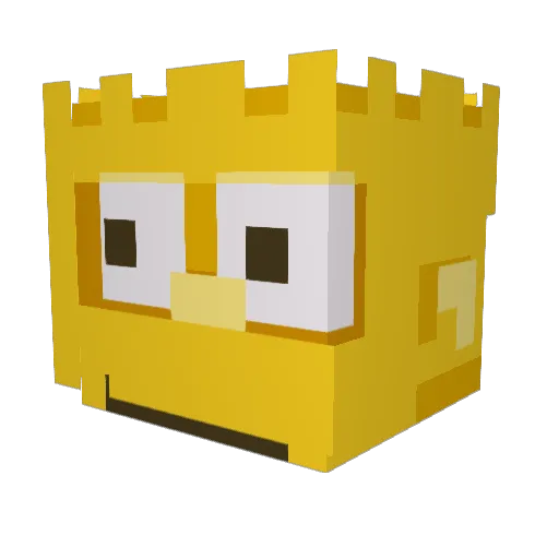 EpicScrabbleKing Minecraft avatar head, 3D render
