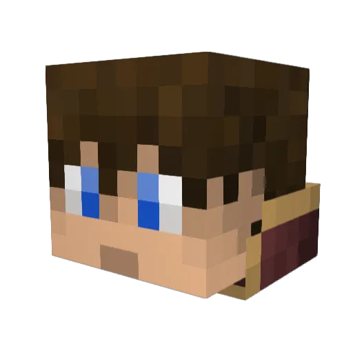EpicalGamer Minecraft avatar head, 3D render