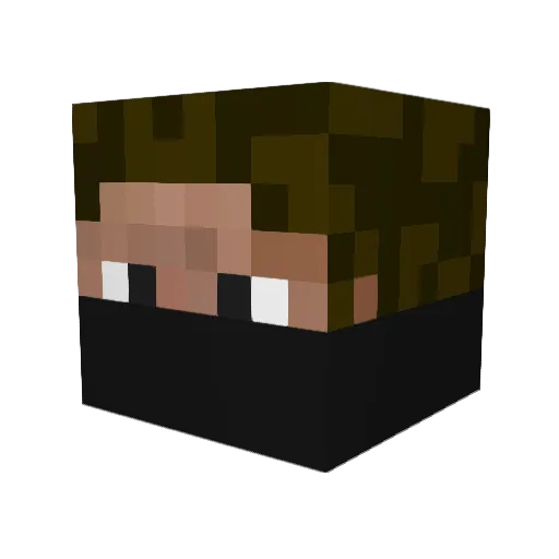 Epicdamian Minecraft avatar head, 3D render