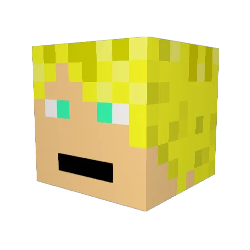 Epicdojoe Minecraft avatar head, 3D render