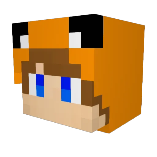 Epicfox69 Minecraft avatar head, 3D render