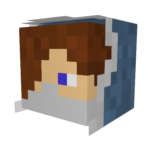 Epicman3378 Minecraft avatar head, 3D render
