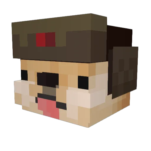 Epicmarbar Minecraft avatar head, 3D render