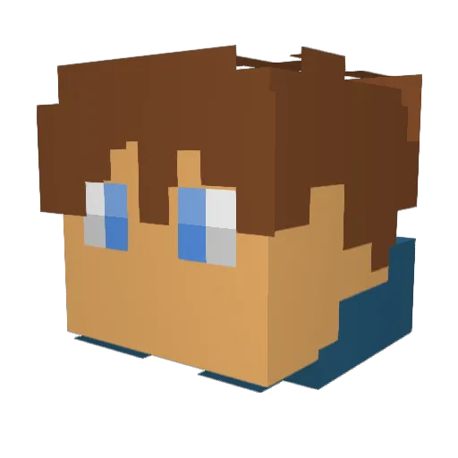 Epicscripter Minecraft avatar head, 3D render