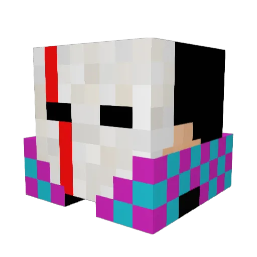 Epictacotime Minecraft avatar head, 3D render