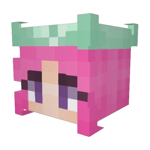 Epicuria Minecraft avatar head, 3D render