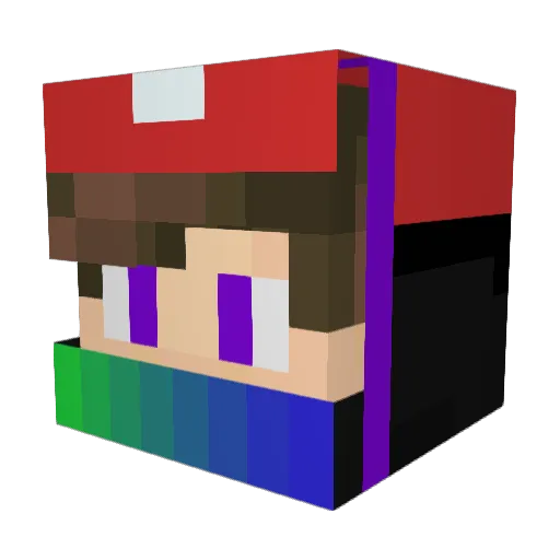 Epicuro Minecraft avatar head, 3D render