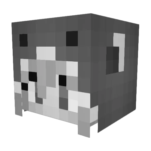 Epieos Minecraft avatar head, 3D render