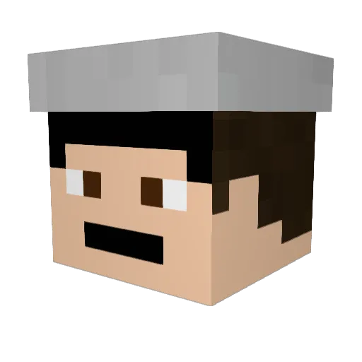 Epifail Minecraft avatar head, 3D render