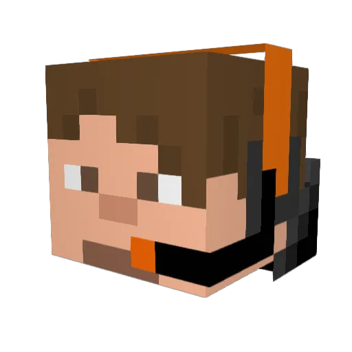 Epikindinos Minecraft avatar head, 3D render