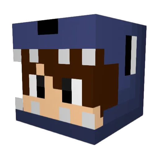 Epileptic_Goat Minecraft avatar head, 3D render