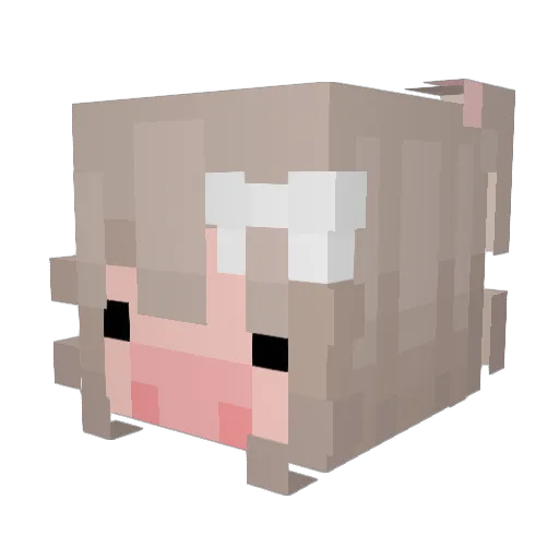 Epilettico Minecraft avatar head, 3D render
