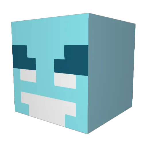 Epinel Minecraft avatar head, 3D render