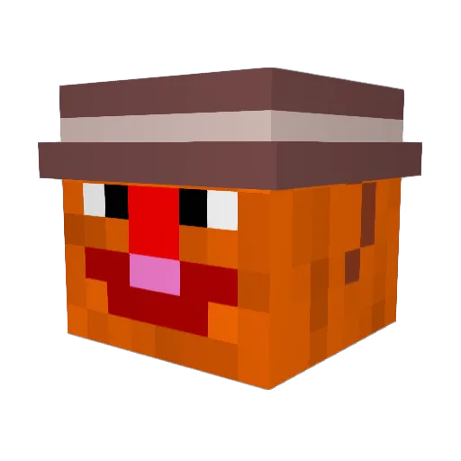 Epinikion Minecraft avatar head, 3D render