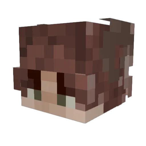 Epira Minecraft avatar head, 3D render