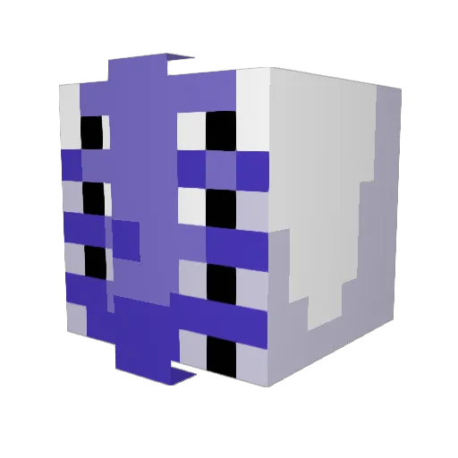 Epistrefontas Minecraft avatar head, 3D render