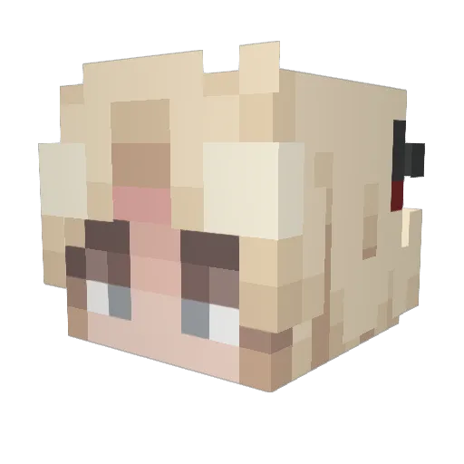 Epixlive Minecraft avatar head, 3D render