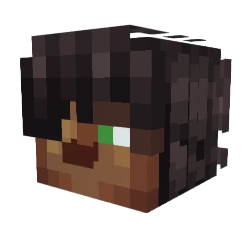 Eplaudo Minecraft avatar head, 3D render