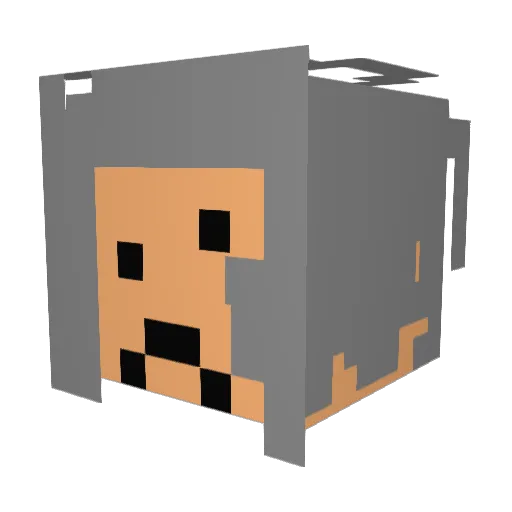 Epocity Minecraft avatar head, 3D render