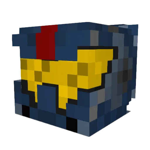EposHelix Minecraft avatar head, 3D render